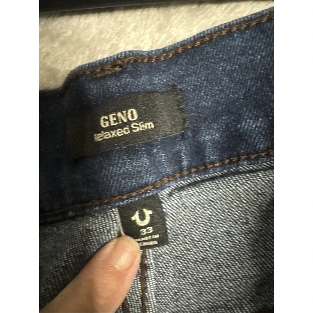 True Religion‎ Men's Geno Slim Fit Straight Jeans, Size 33 x 32 NWT